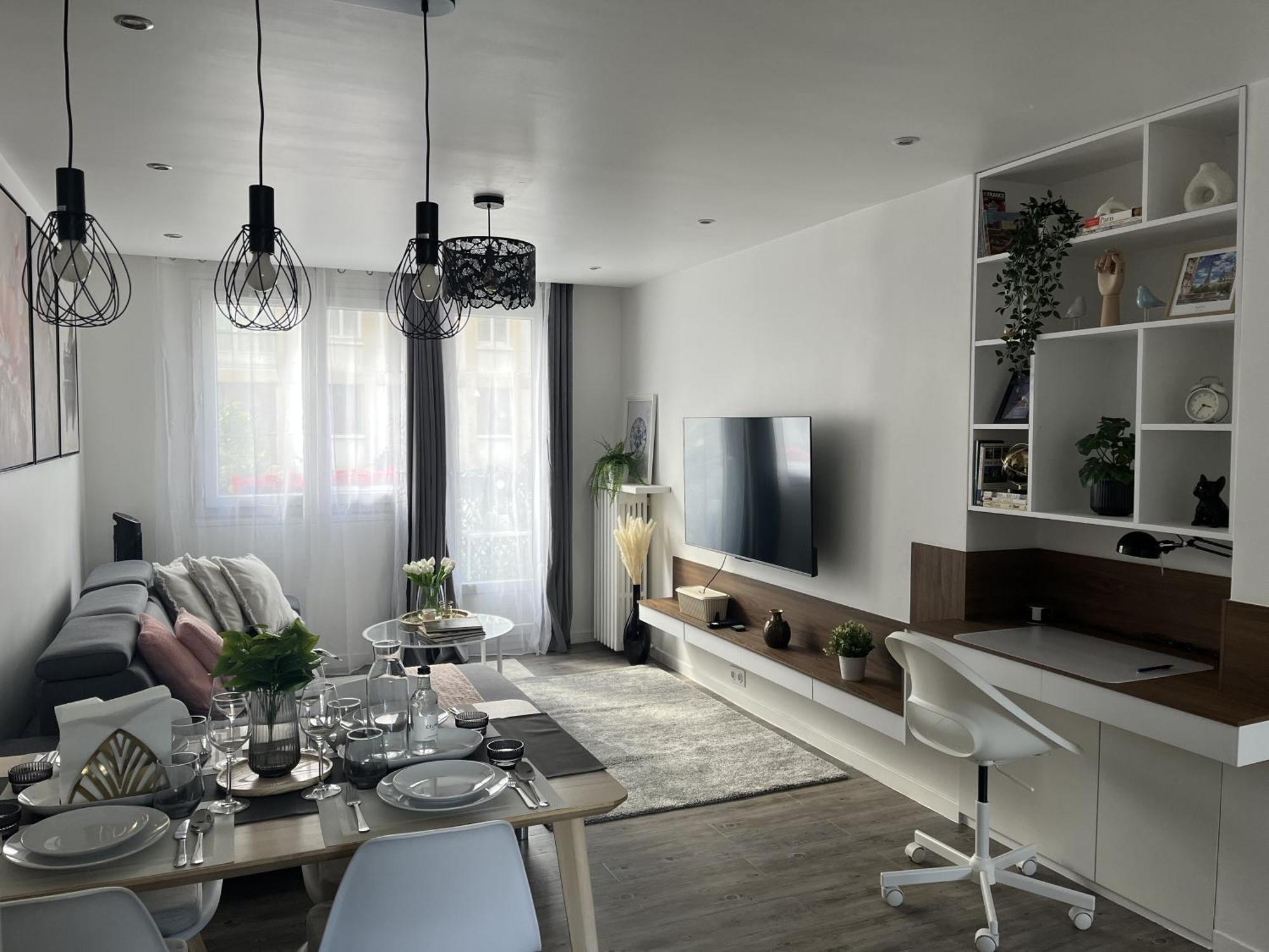 Entire 60M2 Apartment - Close To Paris - Parking - Kitchen - 2Min Rerb - Olympic'24 Bourg-la-Reine Dış mekan fotoğraf